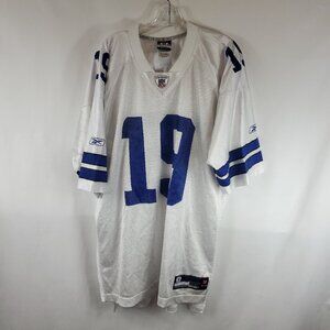 NFL Reebok Authentic White Blue Dallas Cowboys #19 Miles Austin Mens Jersey 2XL